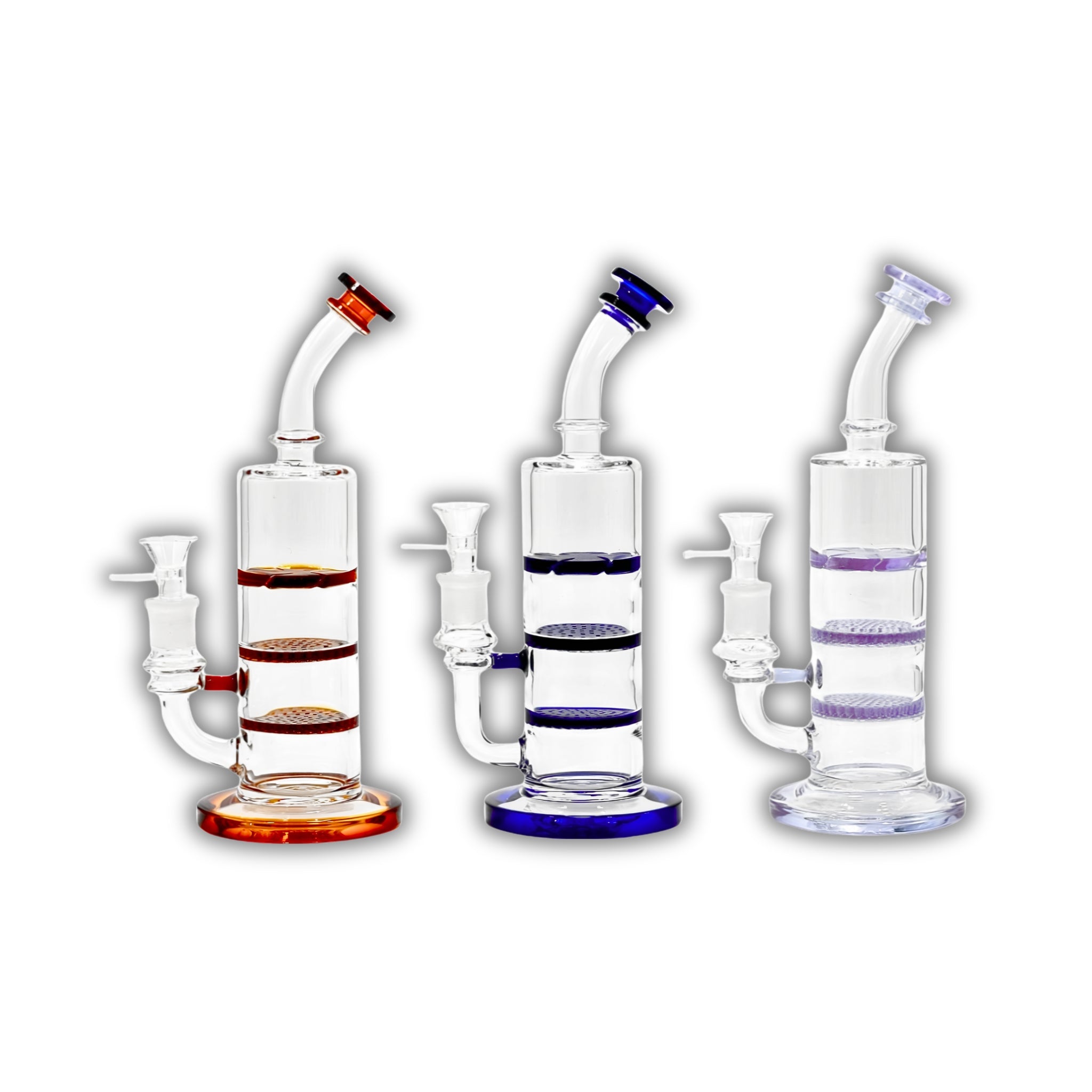 9.5" Triple Honeycomb Water Pipe [HXCP-131]