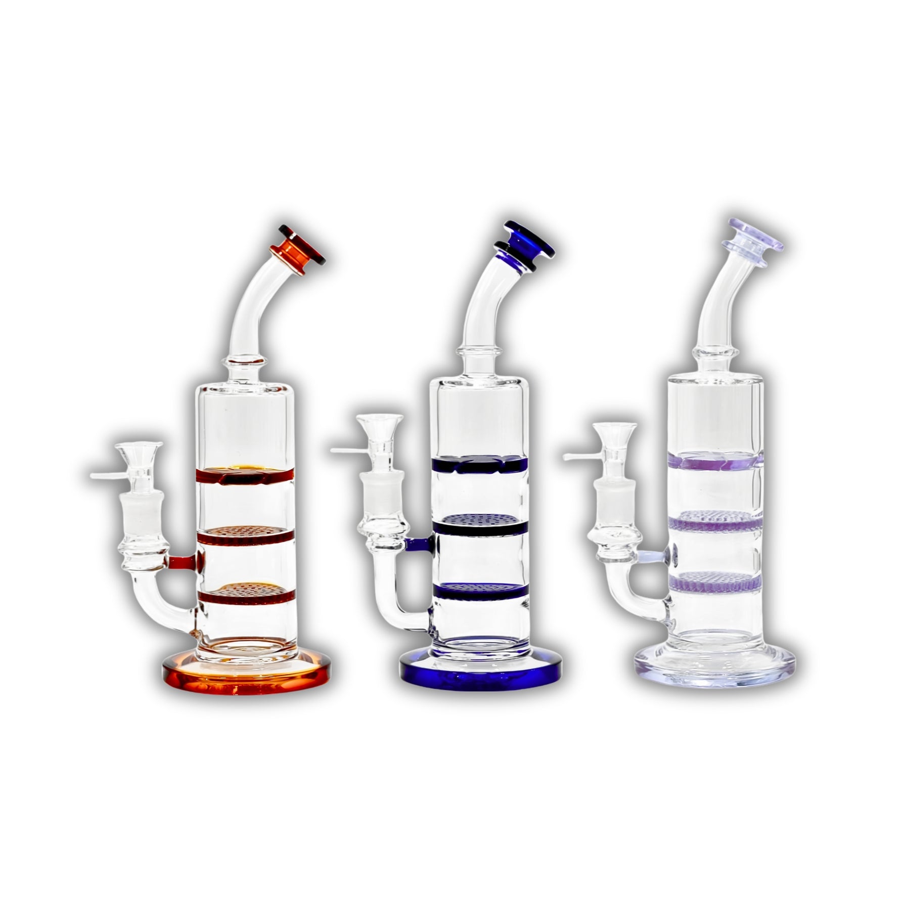 9.5" Triple Honeycomb Water Pipe [HXCP-131]